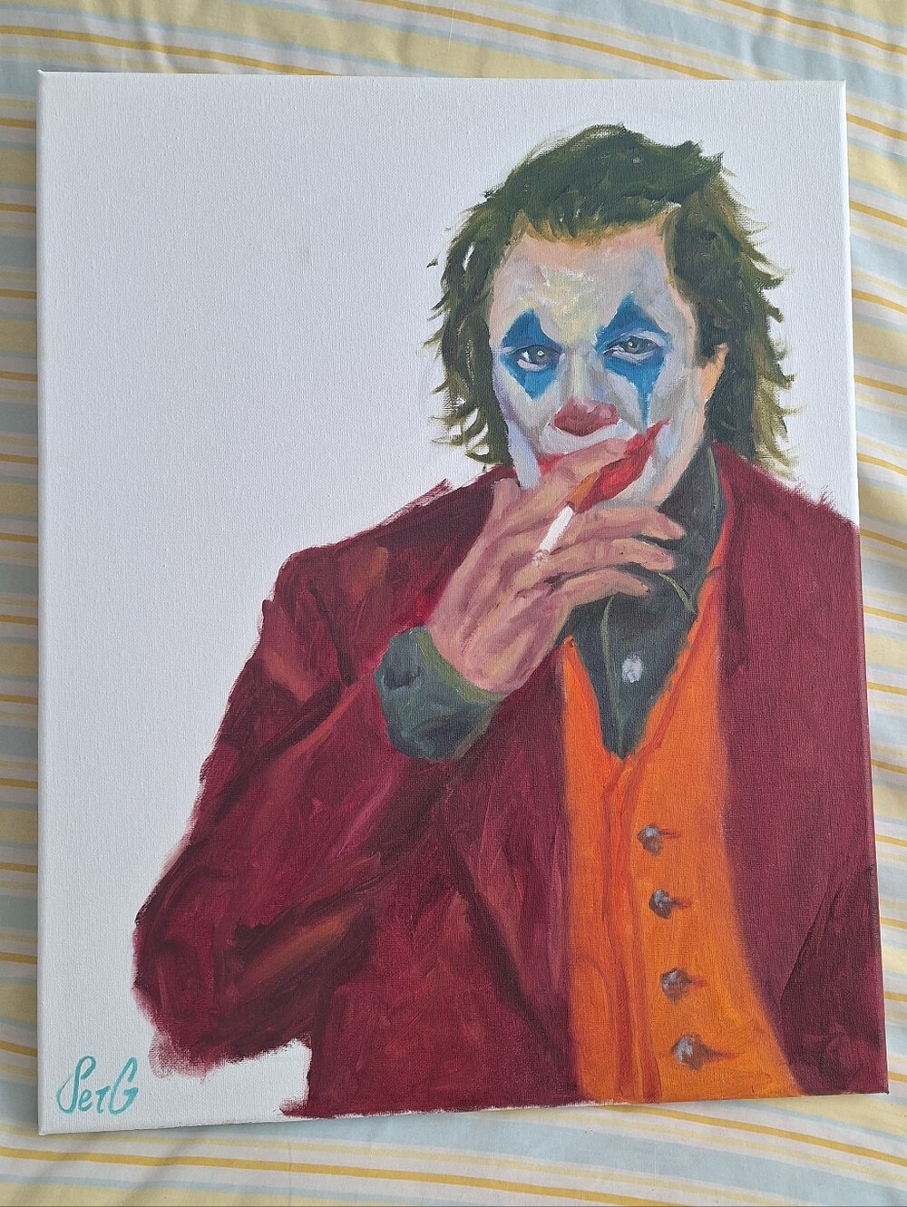 Original Joker Oil Painting 16x20